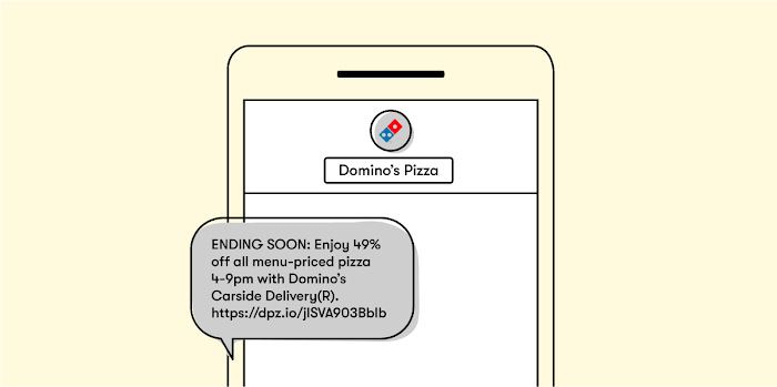 Domino Pizza SMS