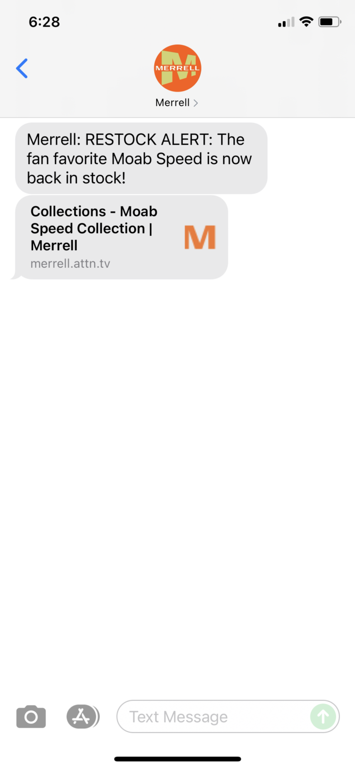 Merrell SMS marketing 2