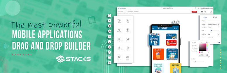 Stacks, un builder drag & drop pour créer votre application mobile avec votre site WordPress